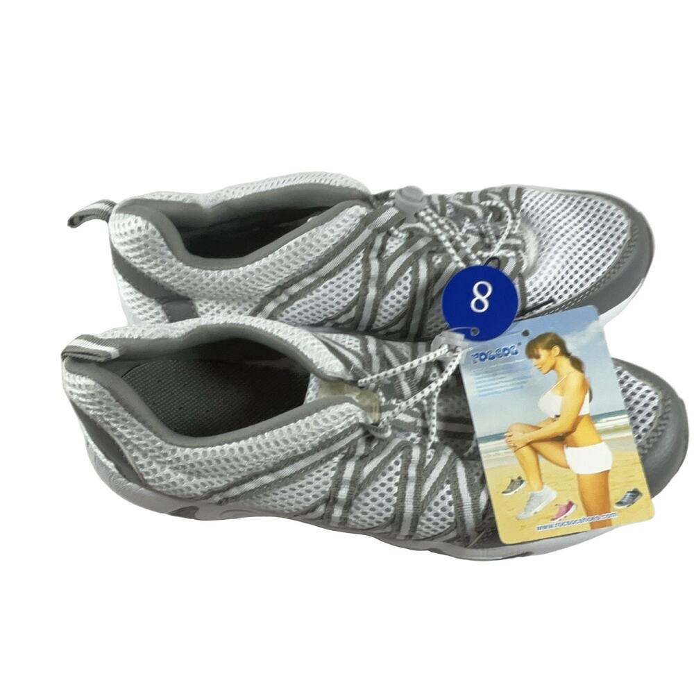 RocSoc Land Water Athletic Shoes Women's Size 8 Grey White Mesh